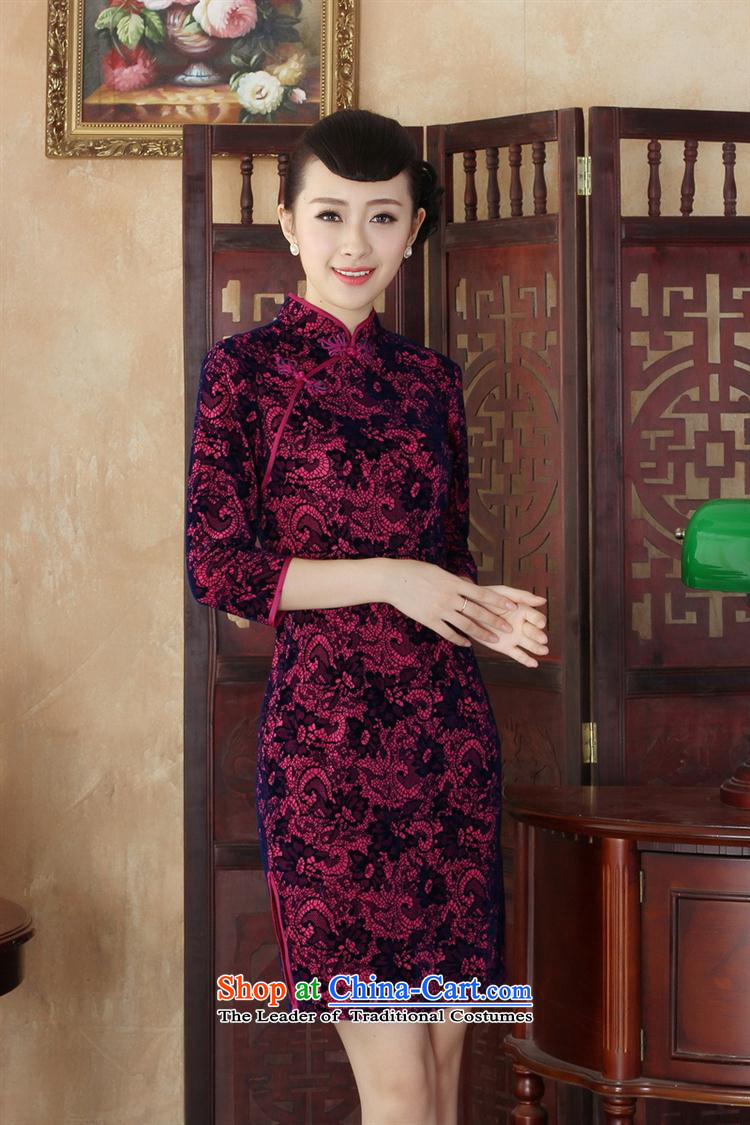 The new daily scouring pads in the retro qipao Mrs. long-sleeved spring qipao skirt SRZX0002 mother S picture, prices, brand platters! The elections are supplied in the national character of distribution, so action, buy now enjoy more preferential! As soon as possible.