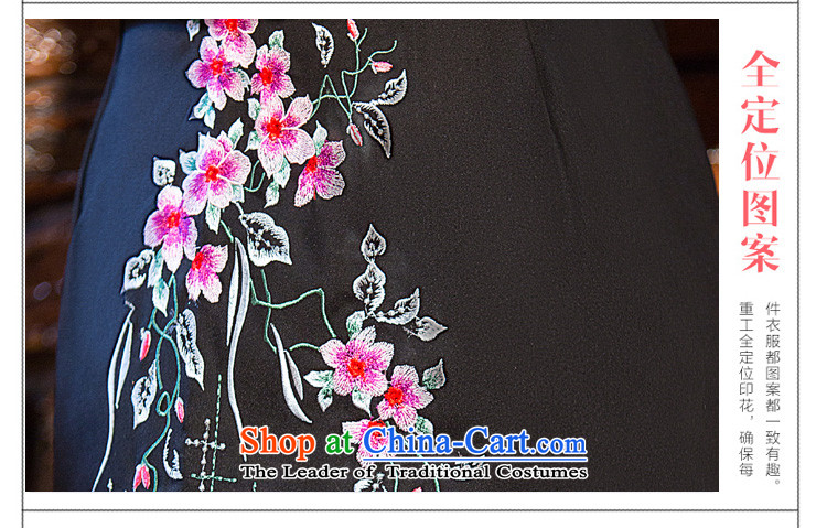 The Syrian Arab Republic  2015 Autumn load time new cheongsam dress Stylish retro cheongsam dress daily improved short of Sau San dresses, Black XL pictures, qipao price, brand platters! The elections are supplied in the national character of distribution, so action, buy now enjoy more preferential! As soon as possible.