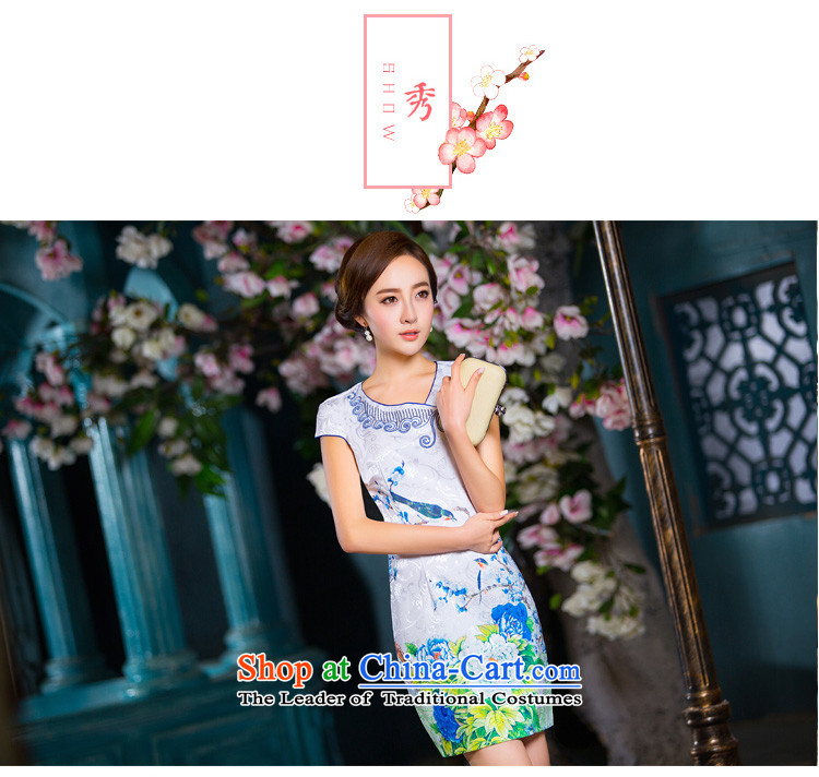 Time the new 2015 Syria qipao stylish large retro improved qipao skirt daily Ms. Sau San dresses, Choo replacing qipao short white M picture, prices, brand platters! The elections are supplied in the national character of distribution, so action, buy now enjoy more preferential! As soon as possible.