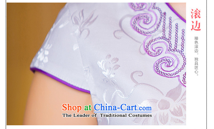 Time the new 2015 Syria qipao stylish large retro improved cheongsam dress purple daily Ms. Sau San dresses, Choo loaded short qipao purple S picture, prices, brand platters! The elections are supplied in the national character of distribution, so action, buy now enjoy more preferential! As soon as possible.