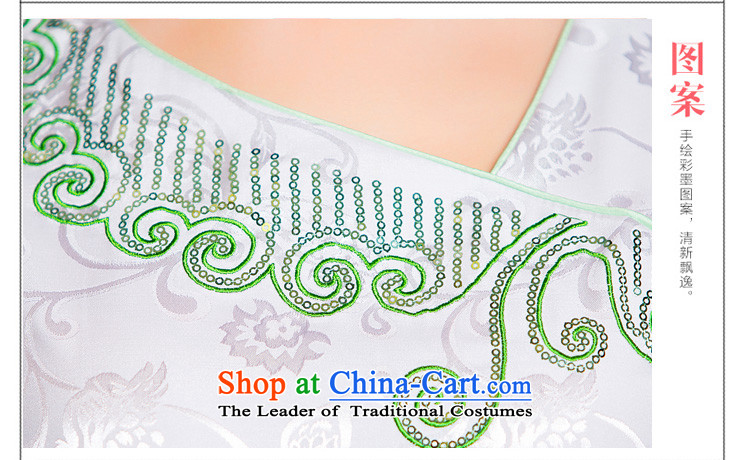 The Syrian Arab Republic  2015 Autumn load time new women's body graphics thin temperament decorated short-sleeved dresses package and skirt cheongsam pictures qipao step-color photo L, prices, brand platters! The elections are supplied in the national character of distribution, so action, buy now enjoy more preferential! As soon as possible.