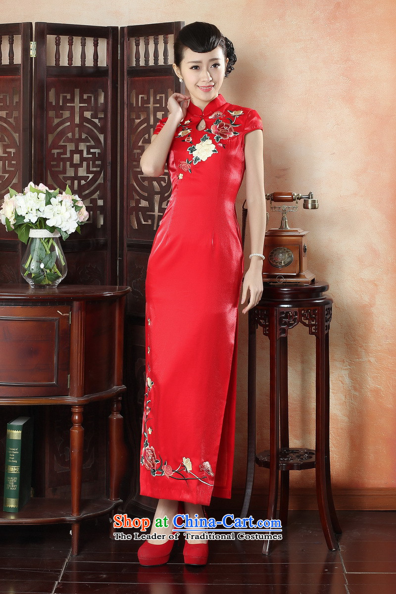 Red embroidery cheongsam qipao large yards brides of Chinese Dress CQP0011 S picture performance, price, brand platters! The elections are supplied in the national character of distribution, so action, buy now enjoy more preferential! As soon as possible.