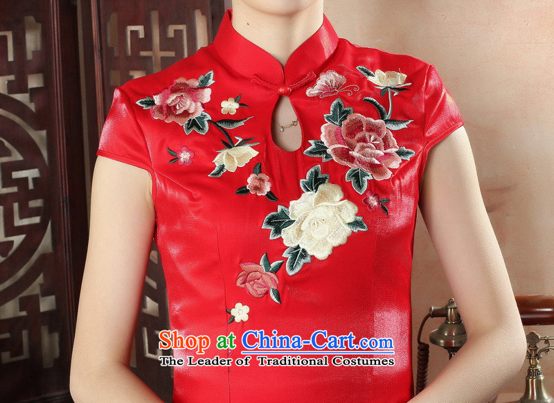 Red embroidery cheongsam qipao large yards brides of Chinese Dress CQP0011 S picture performance, price, brand platters! The elections are supplied in the national character of distribution, so action, buy now enjoy more preferential! As soon as possible.