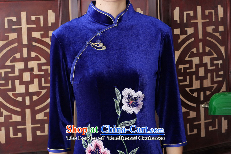 Everyday dress retro stylish elegance Sau San video thin cheongsam dress in Ms. velvet cuff SRZX0018 QIPAO XXL picture, prices, brand platters! The elections are supplied in the national character of distribution, so action, buy now enjoy more preferential! As soon as possible.