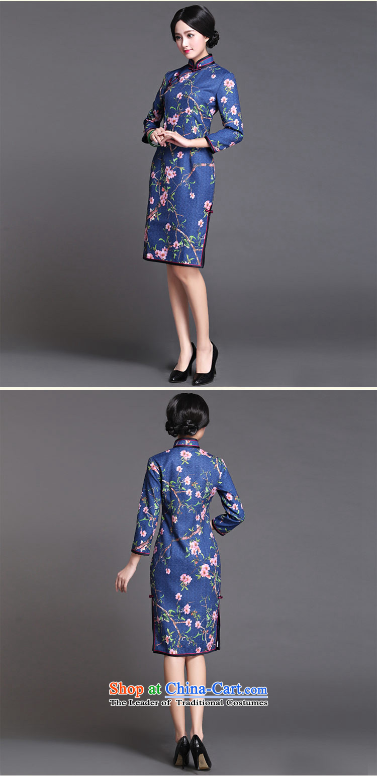 Chinese New Year 2015 classic ethnic autumn day improved Ms. replace cuff 7 cuff cheongsam dress suit M pictures of nostalgia for the temperament, prices, brand platters! The elections are supplied in the national character of distribution, so action, buy now enjoy more preferential! As soon as possible.