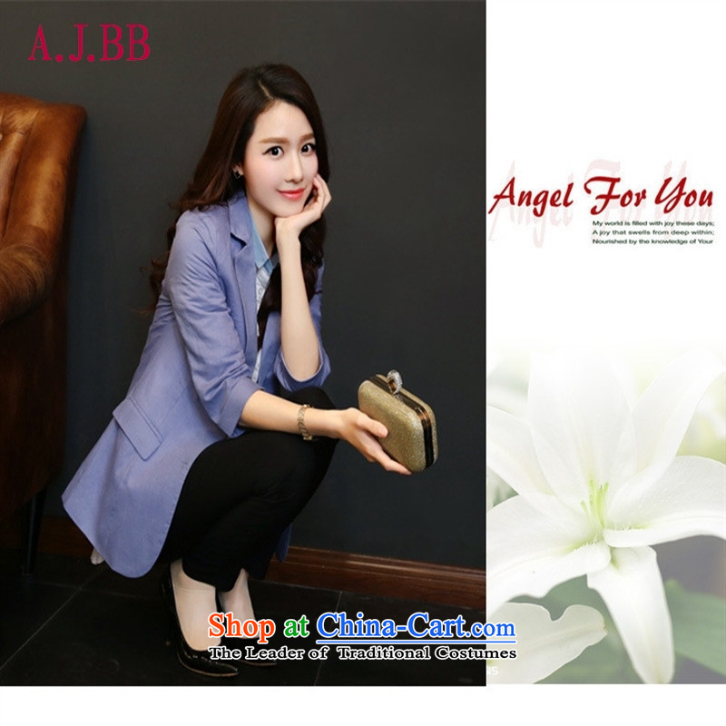 Memnarch 琊 2015 Ms. Anne New Small Business Suit Low Women's jacket Korean cotton linen leisure suit light green M,A.J.BB,,, shopping on the Internet