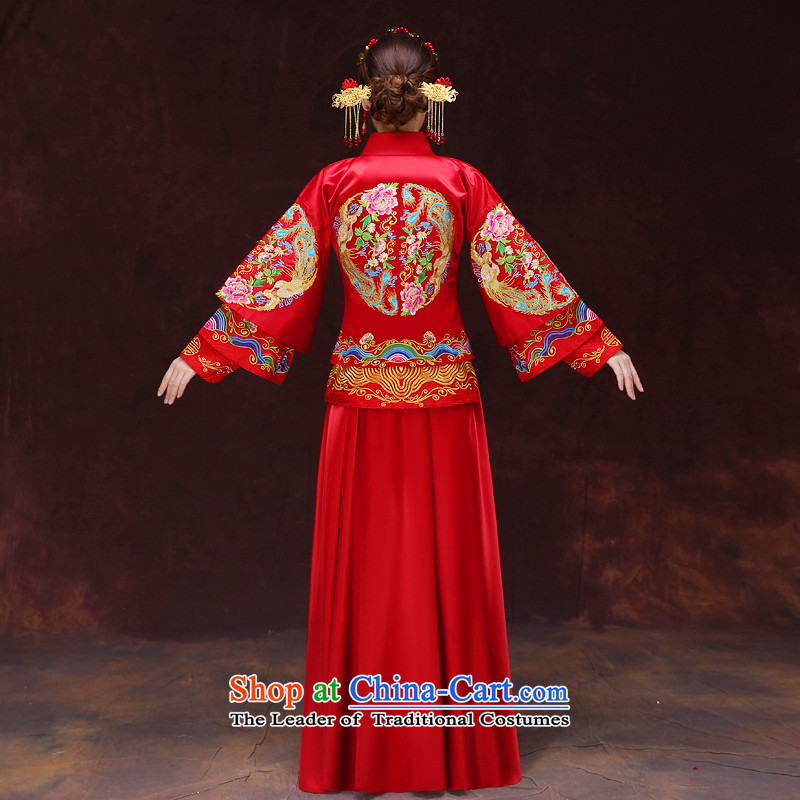 Tsai Hsin-soo wo service of new Chinese dresses 2015 bride with ancient bows services-hi-dragon use Chinese wedding dresses Bong-Koon-Hsia Chu Bong-embroidered previous Popes are placed + Head Ornaments of brassieres 90 XS Tsai Hsin.... dream shopping on