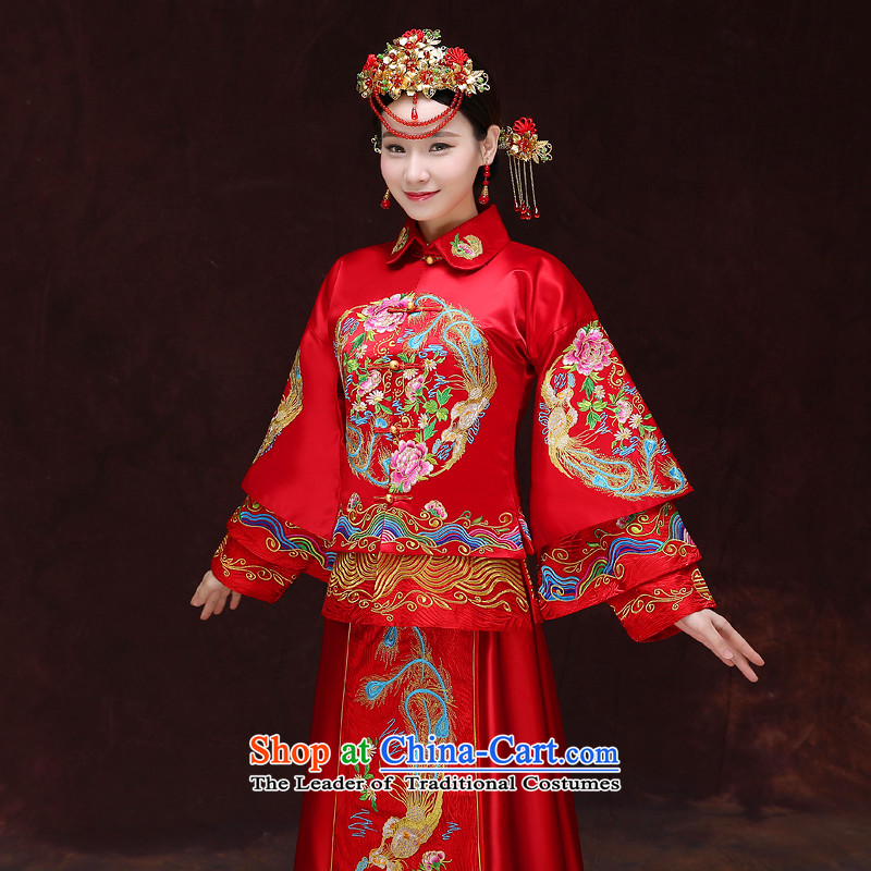 Tsai Hsin-soo wo service of new Chinese dresses 2015 bride with ancient bows services-hi-dragon use Chinese wedding dresses Bong-Koon-Hsia Chu Bong-embroidered previous Popes are placed + Head Ornaments of brassieres 90 XS Tsai Hsin.... dream shopping on