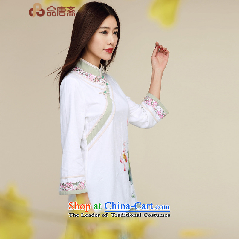 No. of Ramadan 2015 fall short of the new national wind retro Tang Women's clothes long-sleeved T-shirt picture color cotton linen , Tang Ramadan , , , XL, online shopping