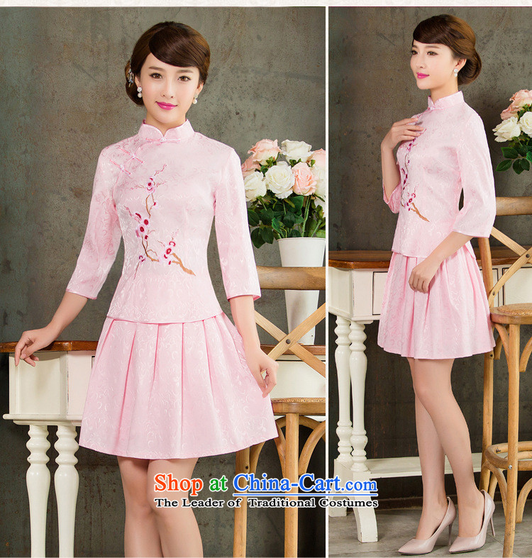  The new 2015-Monrovia Kosovo of daily cheongsam dress retro style two kit in Pink Sleeves S picture, prices, brand platters! The elections are supplied in the national character of distribution, so action, buy now enjoy more preferential! As soon as possible.