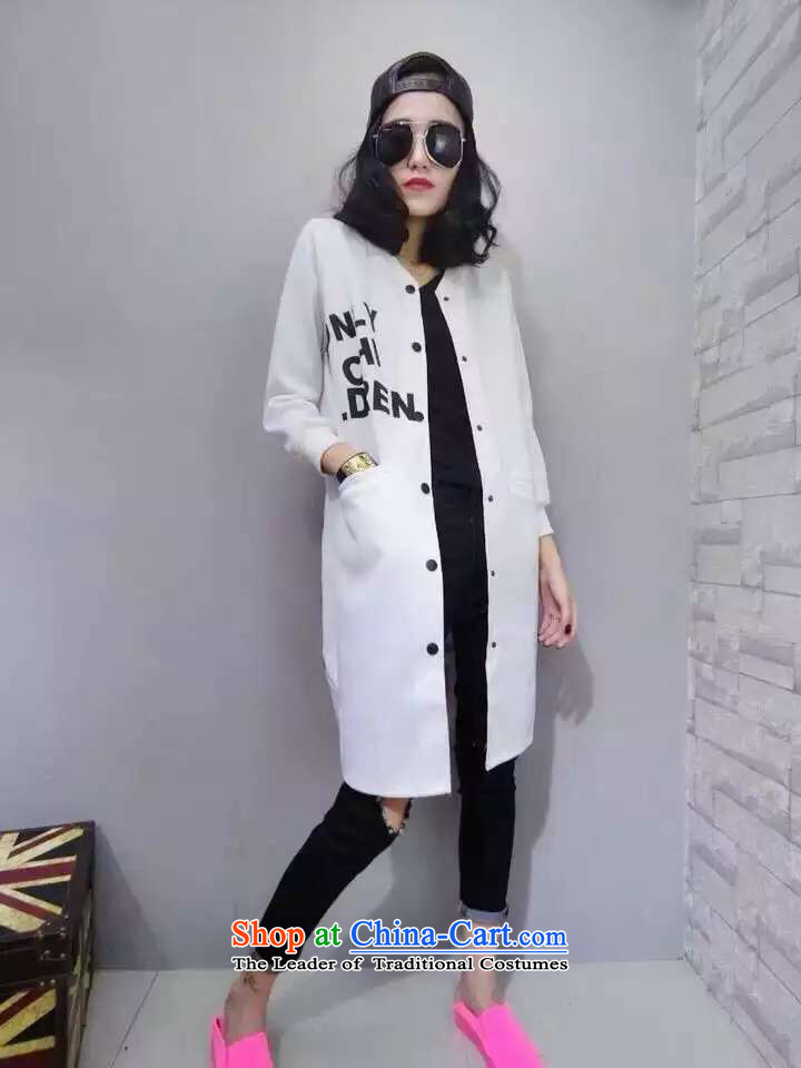 Iran and isle of female single line button autumn English long cosmic cotton jacket white L picture, prices, brand platters! The elections are supplied in the national character of distribution, so action, buy now enjoy more preferential! As soon as possible.