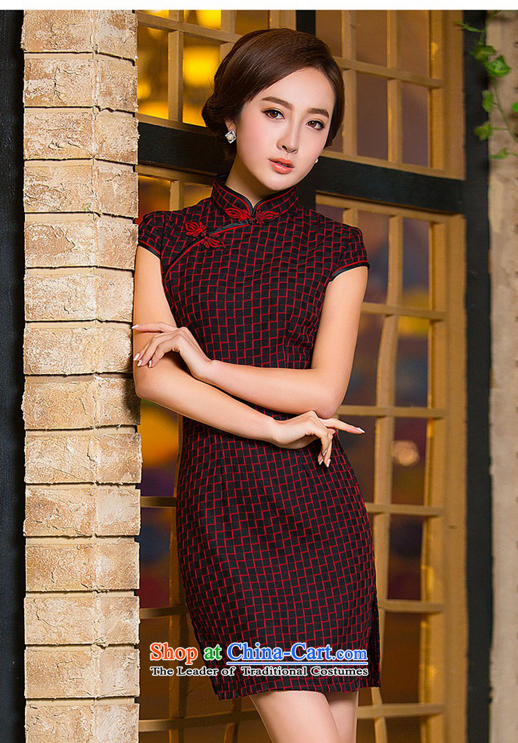 Syria Tang service hour qipao 2015 new improved daily retro literary autumn graphics thin latticed cheongsam dress short skirt the fall of qipao installed 180 M picture, prices, brand platters! The elections are supplied in the national character of distribution, so action, buy now enjoy more preferential! As soon as possible.