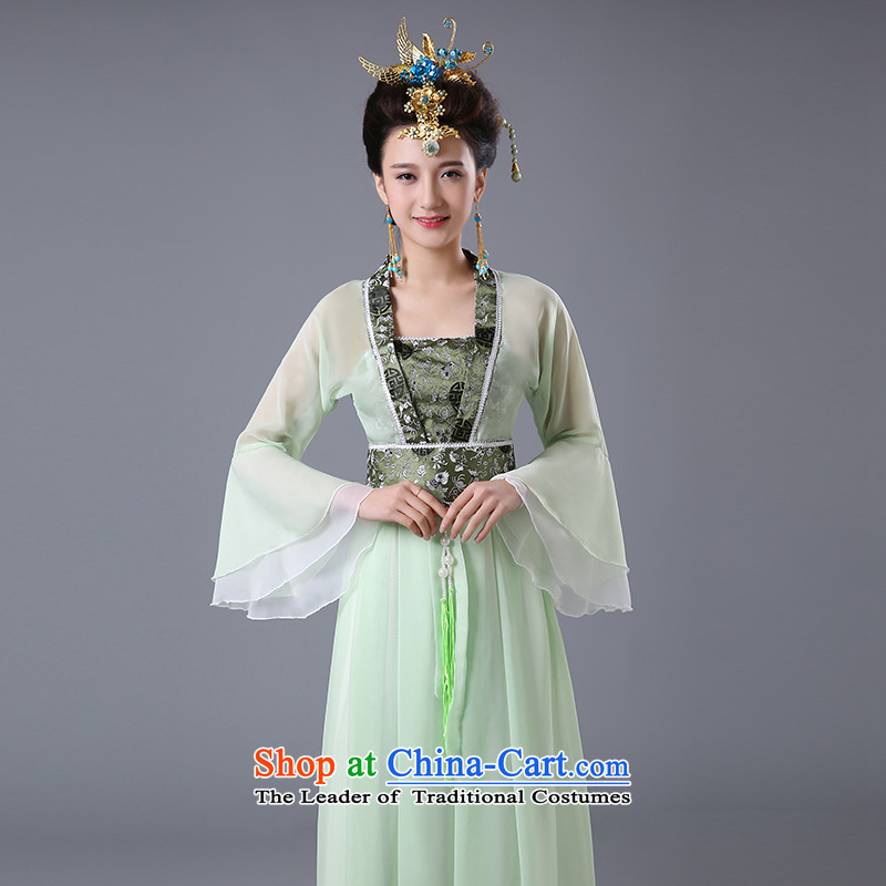 Syria Han-hour costume skirt costume clothing will transpose the mattress with skirt the chest mattress skirt Wu Tang Dynasty Han-classical cos female green time, L, Syria has been pressed shopping on the Internet