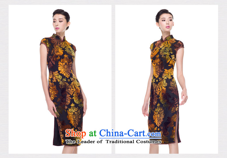 The cheongsam dress wood really fall 2015 new products dress gold really improved qipao mother with velvet 53356 13 Light yellow S picture, prices, brand platters! The elections are supplied in the national character of distribution, so action, buy now enjoy more preferential! As soon as possible.