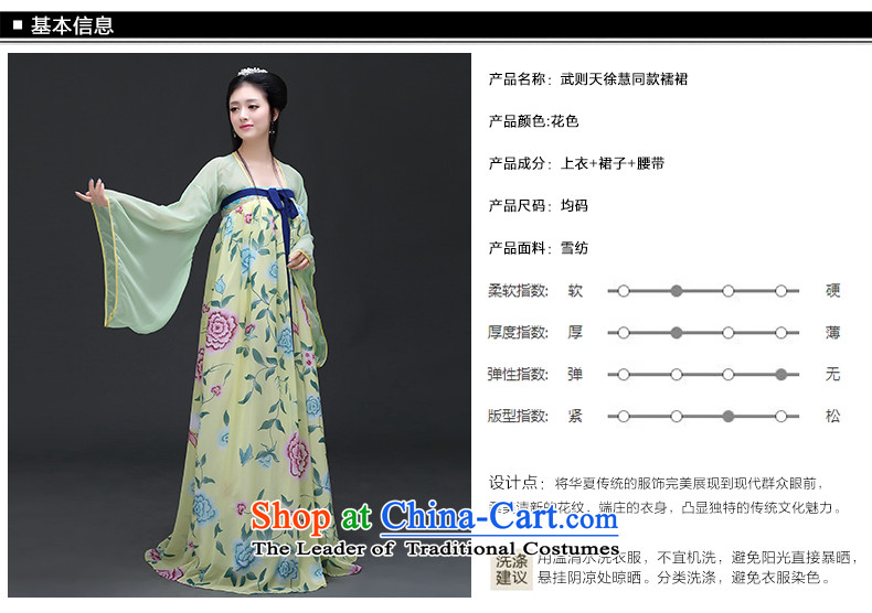 Time Syrian Wu girls costume of the Tang Dynasty Odalisque Apparel clothing intrigues Ancient Costume classical Fairy Maidens odalisque skirt Xu Hui style floor are suitable for pictures, 160-175cm code price, brand platters! The elections are supplied in the national character of distribution, so action, buy now enjoy more preferential! As soon as possible.