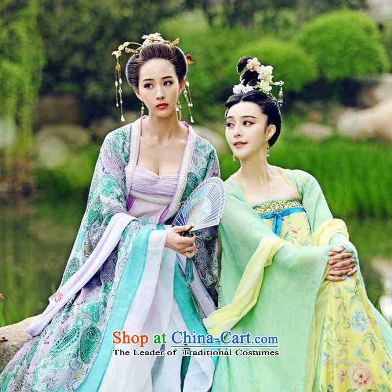 Time Syrian Wu girls costume of the Tang Dynasty Odalisque Apparel clothing intrigues Ancient Costume classical Fairy Maidens odalisque skirt Xu Hui style floor are suitable for time code 160-175cm, Syrian shopping on the Internet has been pressed.