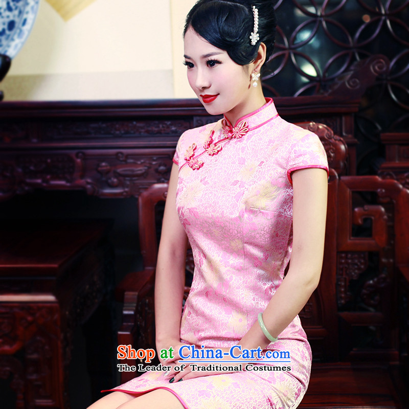 After a new 2015 Republic of Korea Air-to-day short of qipao autumn load improved Stylish spring cheongsam dress dress suit S ruyi 5640 5640 wind shopping on the Internet has been pressed.