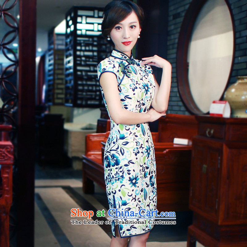 After a new 2015 wind load spring and autumn day-to-graphics qipao thin stylish retro improved dresses cheongsam dress 5,705 5,705 Ms. suit XL, recreation , , , Wind shopping on the Internet