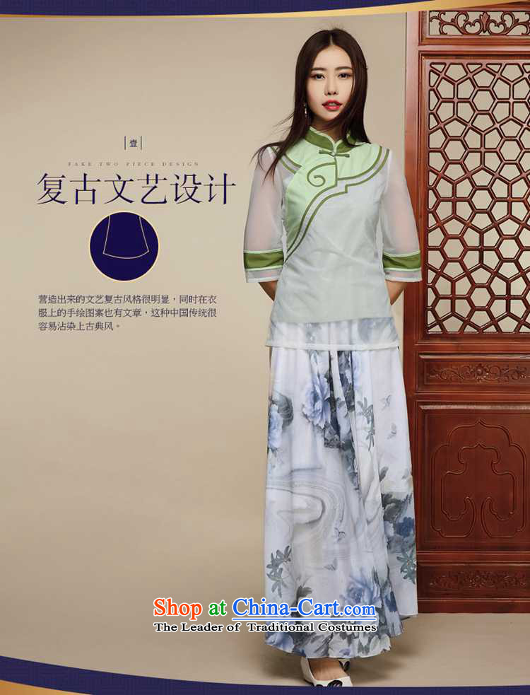 No. of Ramadan 2015 Autumn Load Tang New Tang dynasty China wind improved Han-Chinese literary qipao shirt pictures retro-color pictures, prices, XL brand platters! The elections are supplied in the national character of distribution, so action, buy now enjoy more preferential! As soon as possible.