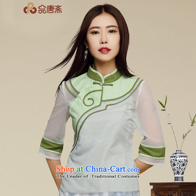 No. of Ramadan 2015 Autumn Load Tang New Tang dynasty China wind improved Han-Chinese literary qipao shirt pictures retro-?XL