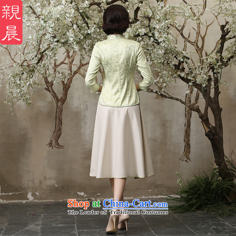 The pro-am new clothes in summer and autumn 2015 cheongsam with stylish retro daily improved Chinese cotton Linen Dress Shirt + skirts XL, pro-am , , , shopping on the Internet