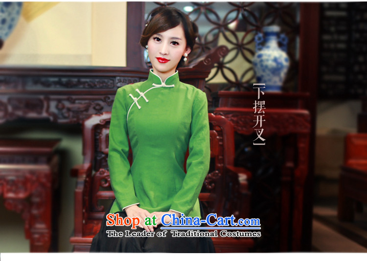 After a day of Tang dynasty women in spring and autumn wind load Chinese female tray clip cotton linen dress in hand-painted a long-sleeved shirt qipao 5806 5806 green L picture, prices, brand platters! The elections are supplied in the national character of distribution, so action, buy now enjoy more preferential! As soon as possible.