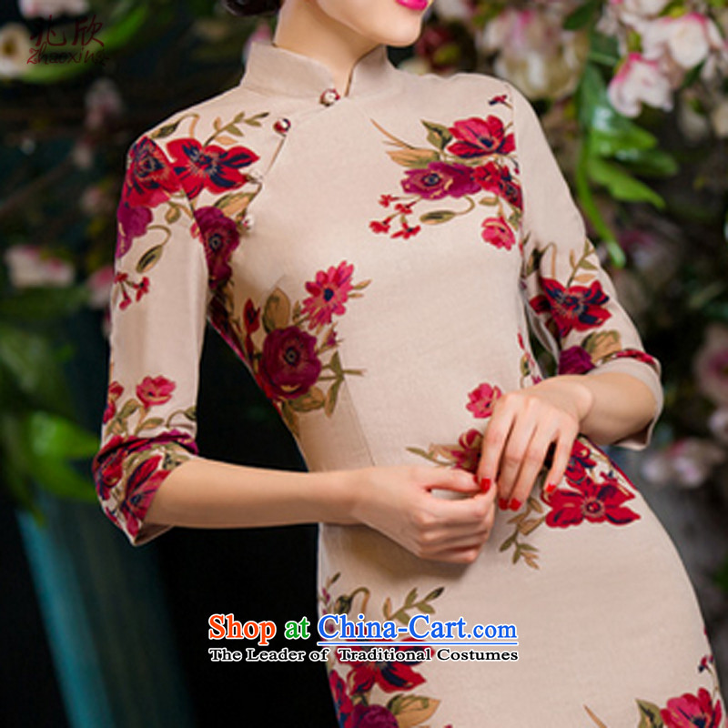 Siu Yan Chau Load 2015 new stamp Sau San video thin retro. In long-sleeved cheongsam dress women filled XXXL, Siu Yan Shopping on the Internet has been pressed.