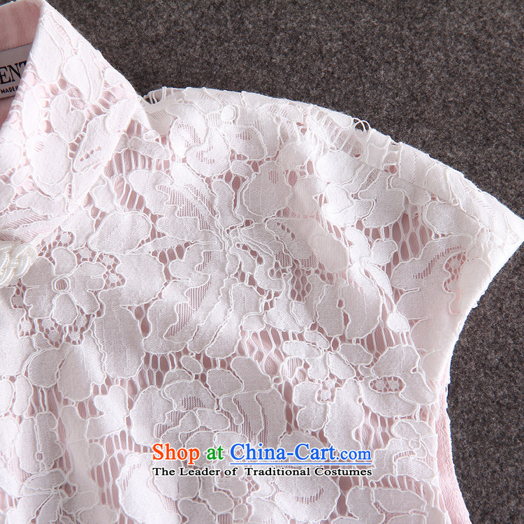 In 2015, the summer surplus new aristocratic temperament cheongsam collar retro-tie lace Sau San video thin dresses female #178 Pink and White M picture, prices, brand platters! The elections are supplied in the national character of distribution, so action, buy now enjoy more preferential! As soon as possible.