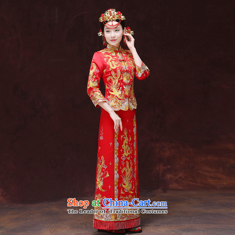 Tsai Hsin-soo wo service of the dragon and the use of Chinese Dress brides use skirt bows chief qipao Summer Wedding Gown retro-hi-bong-Koon-hsia longfeng use previous Popes are placed chest 88 M CHOY dream Qi , , , shopping on the Internet