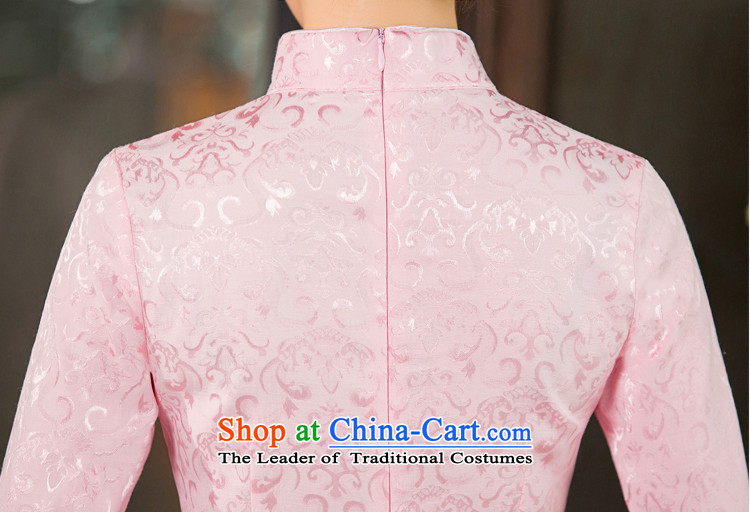 Jia Mei flower   spring and summer 2015 Women's new daily long-sleeved Stylish retro qipao two kit B cuffs Pink Sleeves in 1121 XXL picture, prices, brand platters! The elections are supplied in the national character of distribution, so action, buy now enjoy more preferential! As soon as possible.