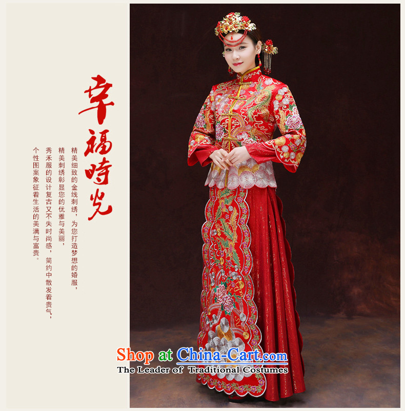 Tsai Hsin-soo Wo Service dream Chinese classics wedding gown serving southern new bride bows to the dragon spring and summer services use marriage qipao Bong-Koon-hsia previous Popes are placed a set of clothes chest 88 M picture, prices, brand platters! The elections are supplied in the national character of distribution, so action, buy now enjoy more preferential! As soon as possible.