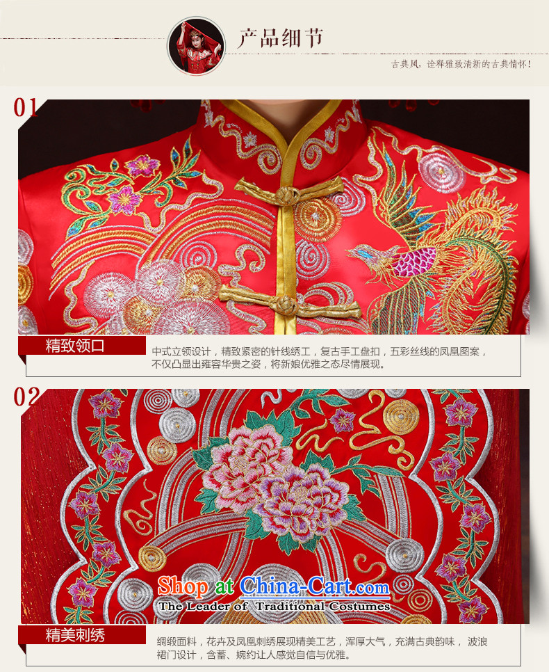 Tsai Hsin-soo Wo Service dream Chinese classics wedding gown serving southern new bride bows to the dragon spring and summer services use marriage qipao Bong-Koon-hsia previous Popes are placed a set of clothes chest 88 M picture, prices, brand platters! The elections are supplied in the national character of distribution, so action, buy now enjoy more preferential! As soon as possible.