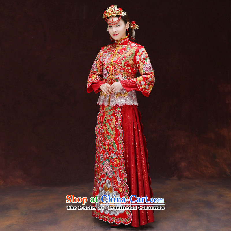 Tsai Hsin-soo Wo Service dream Chinese classics wedding gown serving southern new bride bows to the dragon spring and summer services use marriage qipao Bong-Koon-hsia previous Popes are placed a set of clothes chest 88 M CHOY dream Qi , , , shopping on t