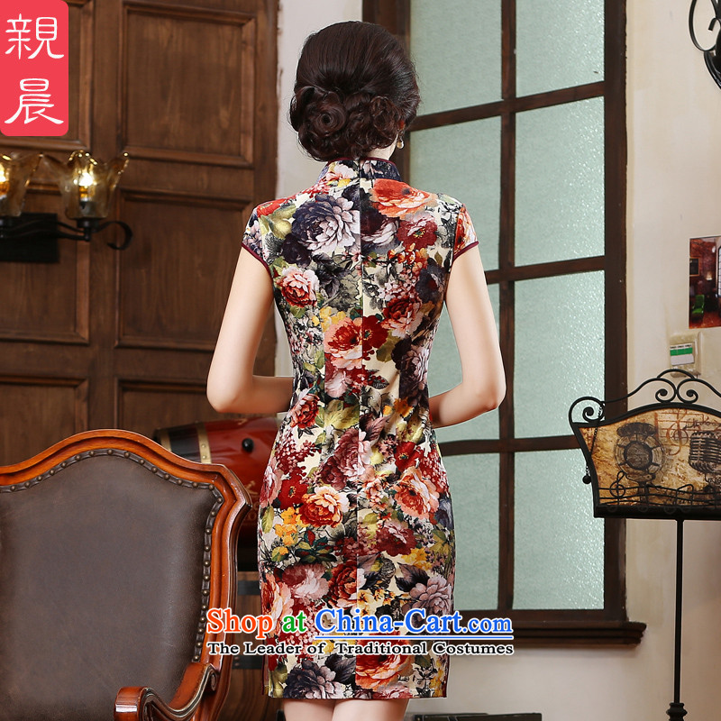 The pro-am new cheongsam dress 2015 Ms. summer daily Sau San Chinese Antique improved short, dresses, M, PRO-AM short shopping on the Internet has been pressed.