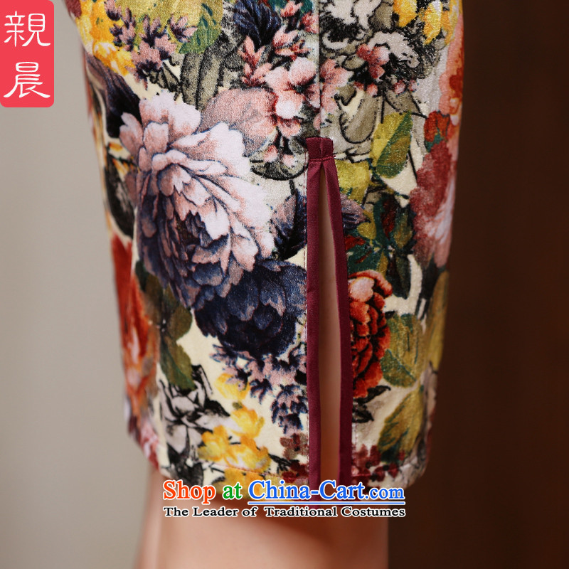 The pro-am new cheongsam dress 2015 Ms. summer daily Sau San Chinese Antique improved short, dresses, M, PRO-AM short shopping on the Internet has been pressed.