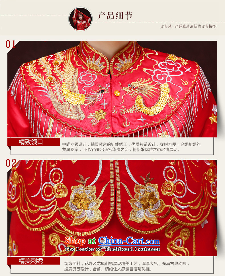 Tsai Hsin-soo Wo Service dream Chinese Dress Dragon use wedding costume Sau Wo service serving women's wedding dress red retro qipao set of clothes bride + model Head Ornaments S Breast 84 pictures, prices, brand platters! The elections are supplied in the national character of distribution, so action, buy now enjoy more preferential! As soon as possible.