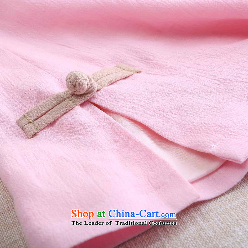 A Pinwheel Without Wind toner recalled that 2015 Yat-tang blouses fall short-sleeved cotton retro improved national wind cheongsam Pink Lady Yat S, shopping on the Internet has been pressed.