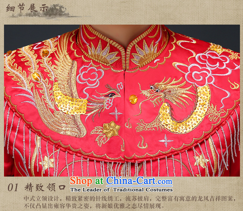 The Royal Advisory Groups to show friendly new bride Chinese Dress Chinese Classics Hei services serving drink qipao and Phoenix use the wedding dress Chinese wedding Bong-Koon-hsia previous Popes are placed a set of clothes + head-dress is recommended S of brassieres 84 pictures, prices, brand platters! The elections are supplied in the national character of distribution, so action, buy now enjoy more preferential! As soon as possible.