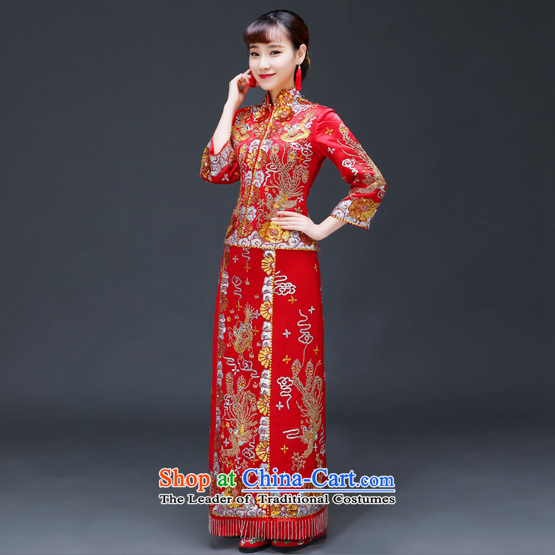 The Royal Advisory Groups to show friendly new Bong-Koon-hsia retro Chinese bride dresses previous Popes are placed wedding marriage services red dragon qipao bows should start with the wedding dress clothes of a set of recommended head-dress + S of brass