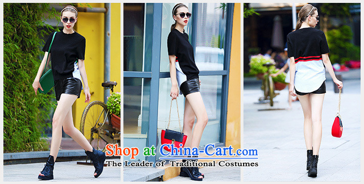 The main European and American Couture fashion early autumn 2015 new products large relaxd elegance back the spell checker shirt, red color streaks XL Photo, prices, brand platters! The elections are supplied in the national character of distribution, so action, buy now enjoy more preferential! As soon as possible.