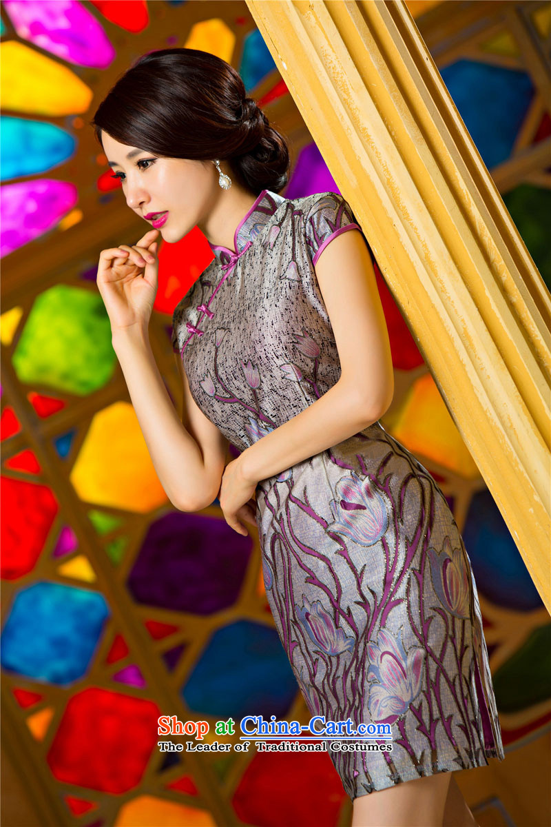 The five senses figure during the spring and autumn Stylish retro Sau San dresses daily sexy elegant tulip lace short cheongsam dress photo color L picture, prices, brand platters! The elections are supplied in the national character of distribution, so action, buy now enjoy more preferential! As soon as possible.