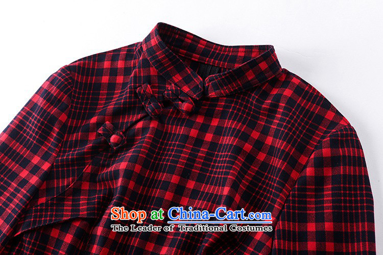 The Black Butterfly European station 2015 Autumn retro new plaid ramp up collar Tang dynasty blouses cotton D53038 Gray L picture, prices, brand platters! The elections are supplied in the national character of distribution, so action, buy now enjoy more preferential! As soon as possible.