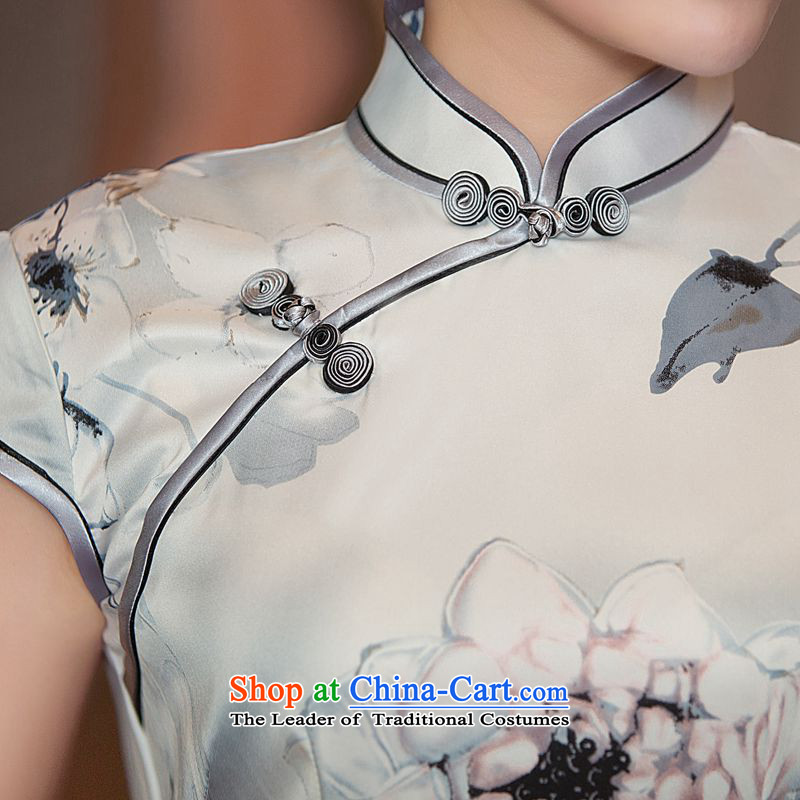 Yuan of ink paintings connected summer daily improvements qipao cheongsam dress retro cheongsam dress new QD 156  Yuan of color picture XXL, YUAN SU shopping on the Internet has been pressed.)