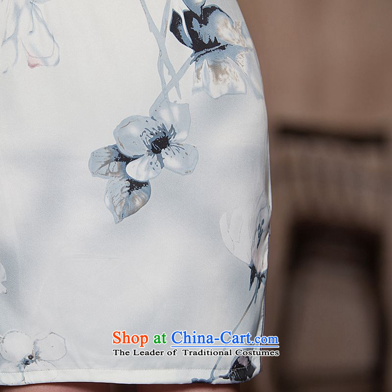 Yuan of ink paintings connected summer daily improvements qipao cheongsam dress retro cheongsam dress new QD 156  Yuan of color picture XXL, YUAN SU shopping on the Internet has been pressed.)