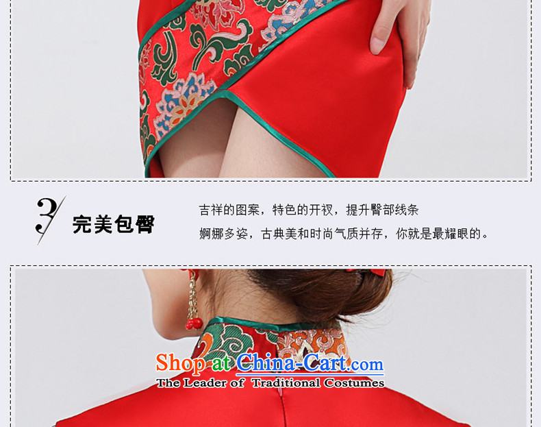 Joshon&joe wedding dresses bows services improved cheongsam embroidery flower bud before long after short package and the grand opening ceremony dress red L picture, prices, brand platters! The elections are supplied in the national character of distribution, so action, buy now enjoy more preferential! As soon as possible.