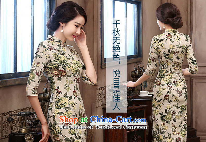 2015 Autumn 7475 migratory Bong-New) cuff linen dresses retro Sau San long linen cheongsam dress suit XXL pictures, DQ15176 price, brand platters! The elections are supplied in the national character of distribution, so action, buy now enjoy more preferential! As soon as possible.