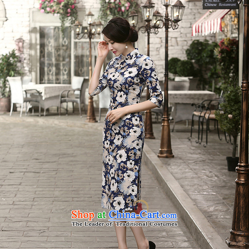 2015 Autumn 7475 migratory Bong-New) cuff linen dresses retro Sau San long linen cheongsam dress suit S pictures, DQ15177 price, brand platters! The elections are supplied in the national character of distribution, so action, buy now enjoy more preferential! As soon as possible.