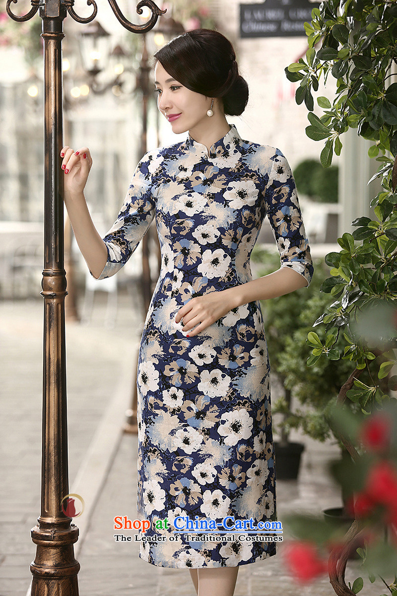 2015 Autumn 7475 migratory Bong-New) cuff linen dresses retro Sau San long linen cheongsam dress suit S pictures, DQ15177 price, brand platters! The elections are supplied in the national character of distribution, so action, buy now enjoy more preferential! As soon as possible.