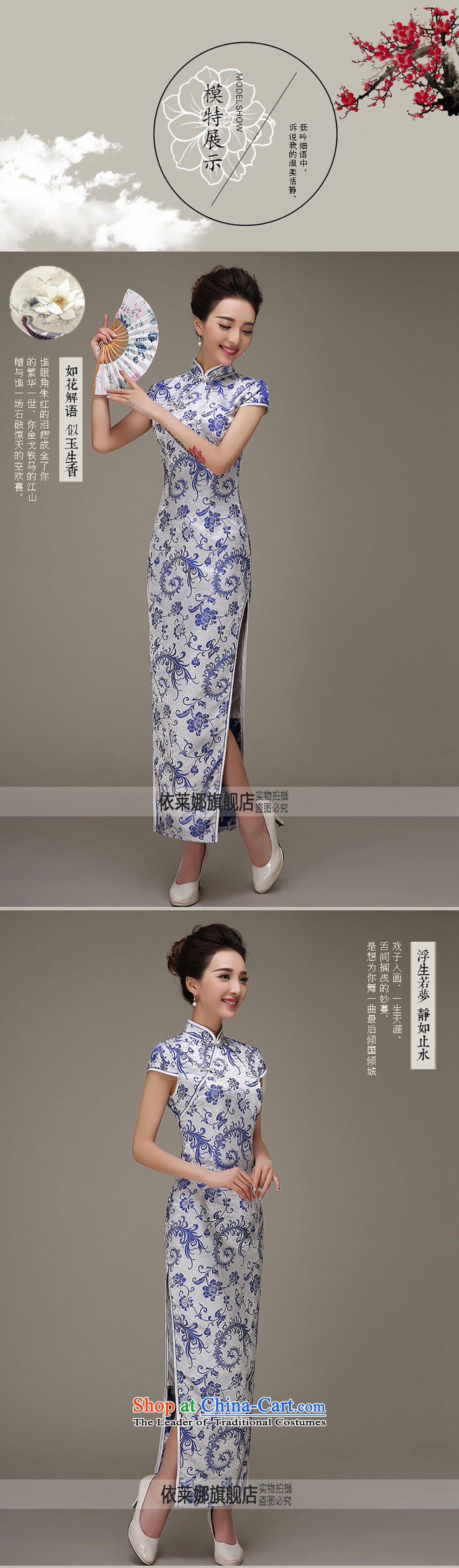 In accordance with the 2015 autumn and winter Lena autumn new cheongsam dress qipao improved daily, Chinese antique porcelain dresses long gown bows services qipao etiquette white S picture, prices, brand platters! The elections are supplied in the national character of distribution, so action, buy now enjoy more preferential! As soon as possible.