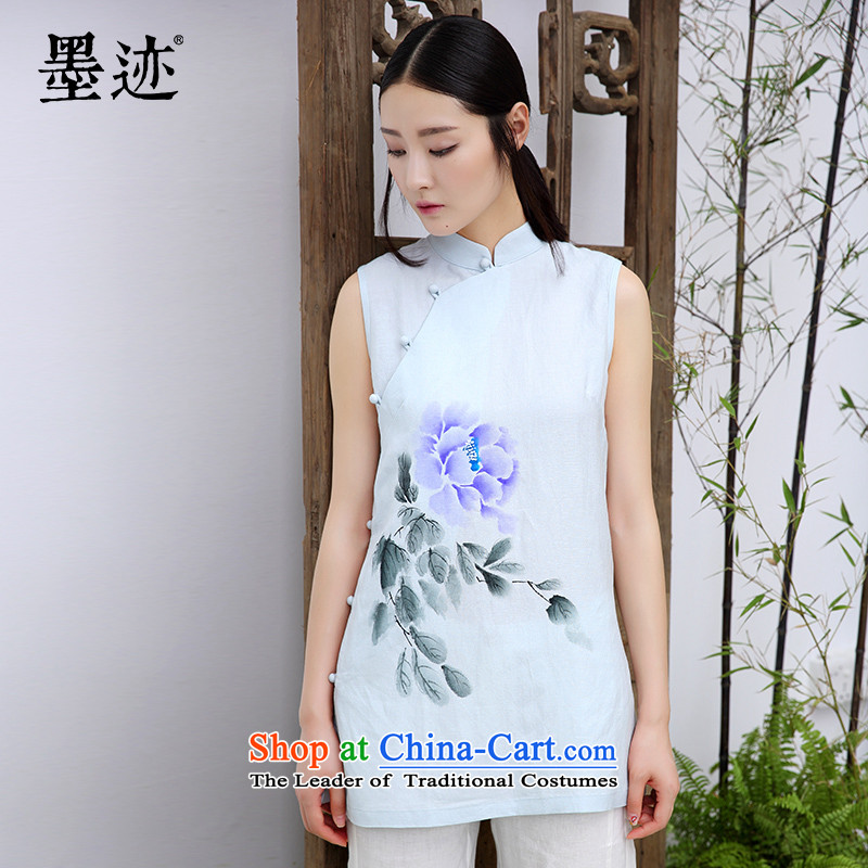 2015 Summer ink new products hand-painted the intuition of the Tang dynasty flowers on the Han-yi literary woman female light all Lotus XL, ink has been pressed shopping on the Internet